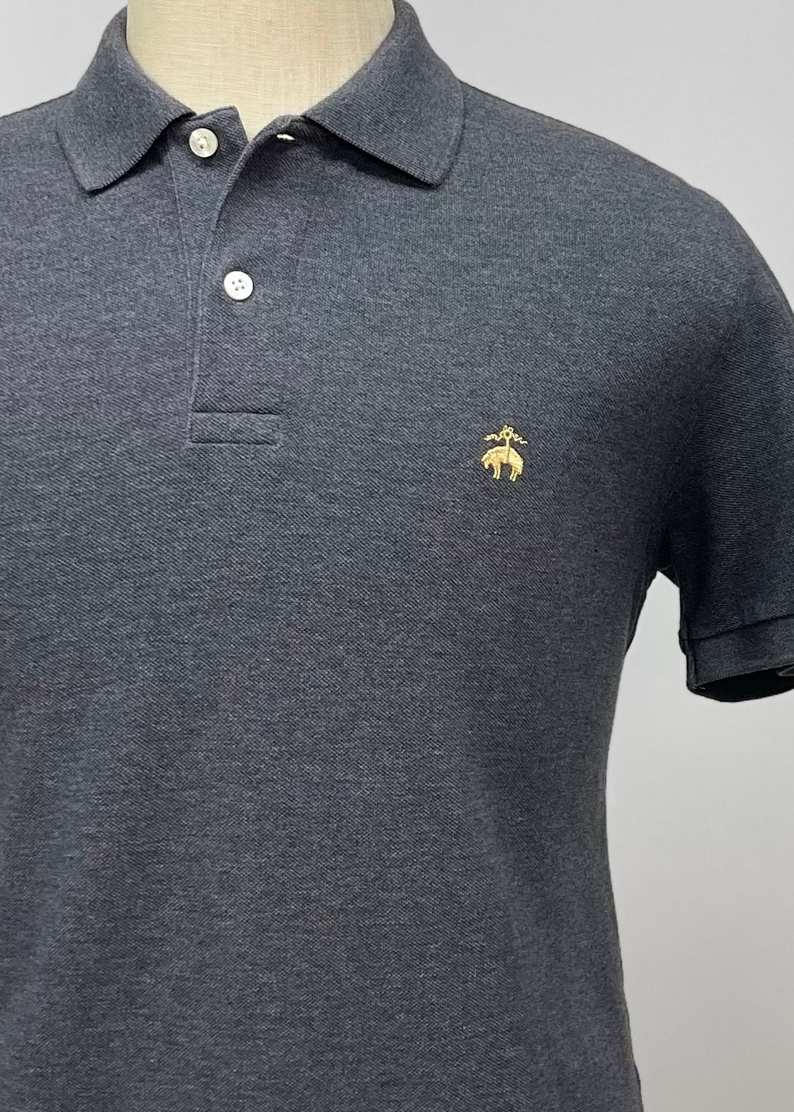 Camiseta Polo Brooks Brothers 🐑 color gris oscuro Talla L Slim Fit