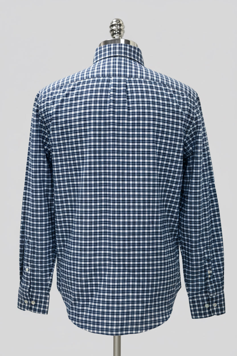 Camisa Vineyard Vines 🐳 de cuadros en color azul navy y blanco Talla M Entalle Clásico