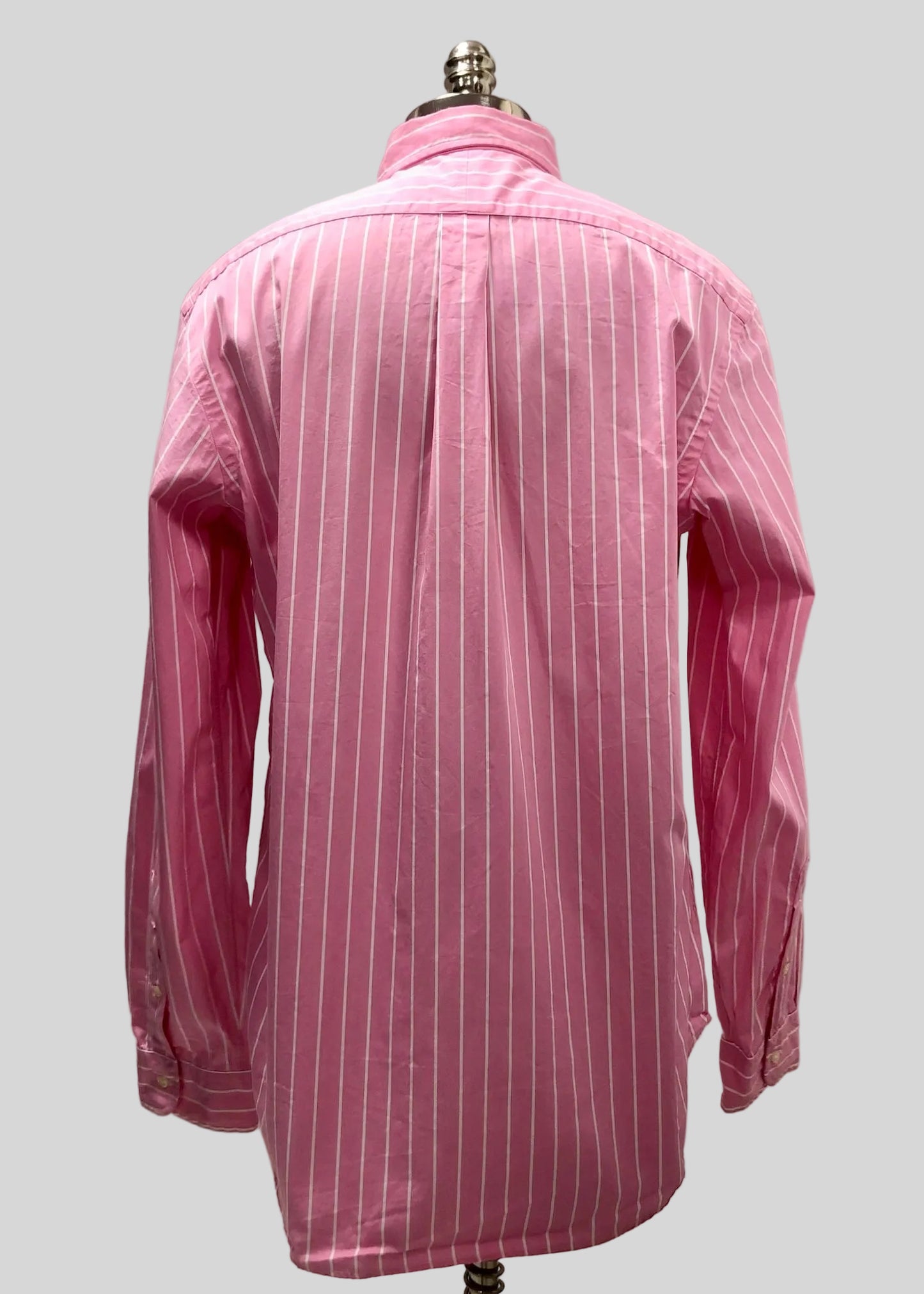 Camisa Polo Ralph Lauren 🏇🏼 de rayas en color rosado y blanco Talla L Entalle Regular
