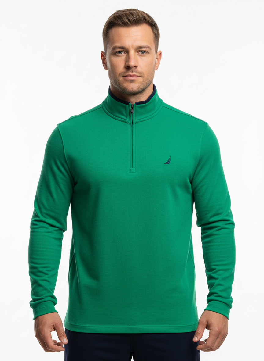 Sueter Jersey Nautica ⚓️ color verde con logo tradicional Talla M