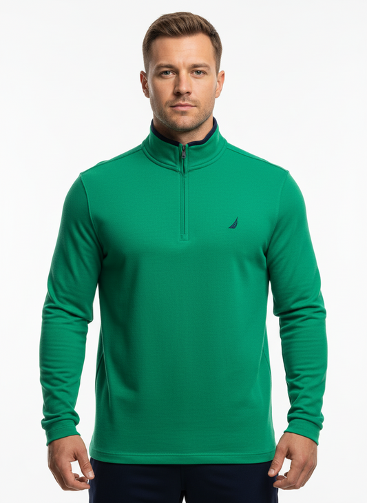 Sueter Jersey Nautica ⚓️ color verde con logo tradicional Talla M