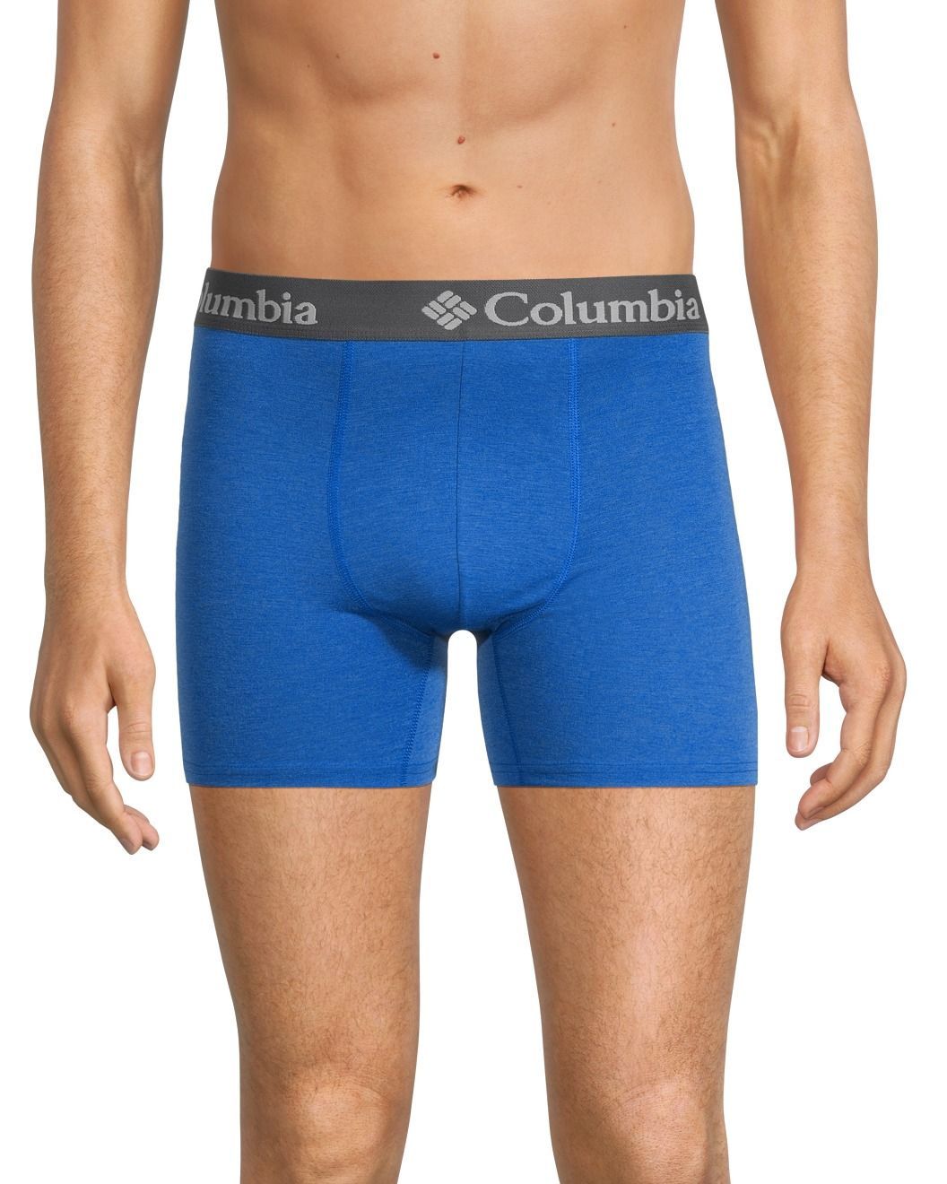 Combo de 3 Boxers Briefs Columbia 🔷 Tela de algodón stretch color morado, azul y gris Talla XL