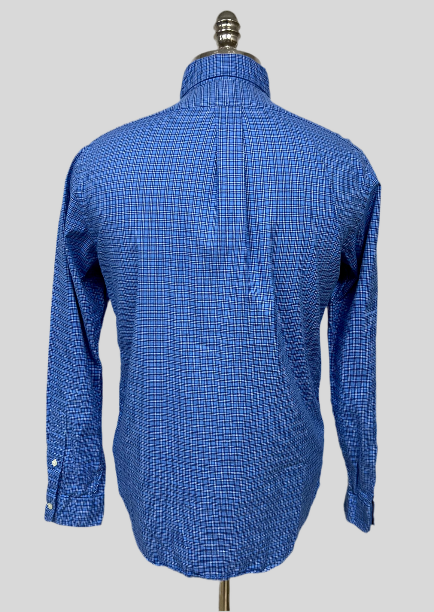 Camisa de botones Polo Ralph Lauren 🏇🏼 color azul de cuadros en color azul navy y blanco Talla L Entalle Regular