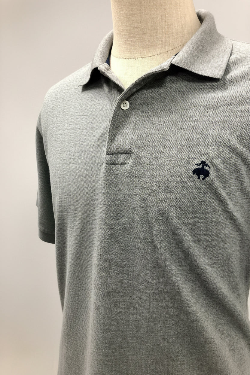Camiseta Polo Brooks Brothers 🐑 color gris Talla L Entalle Regular