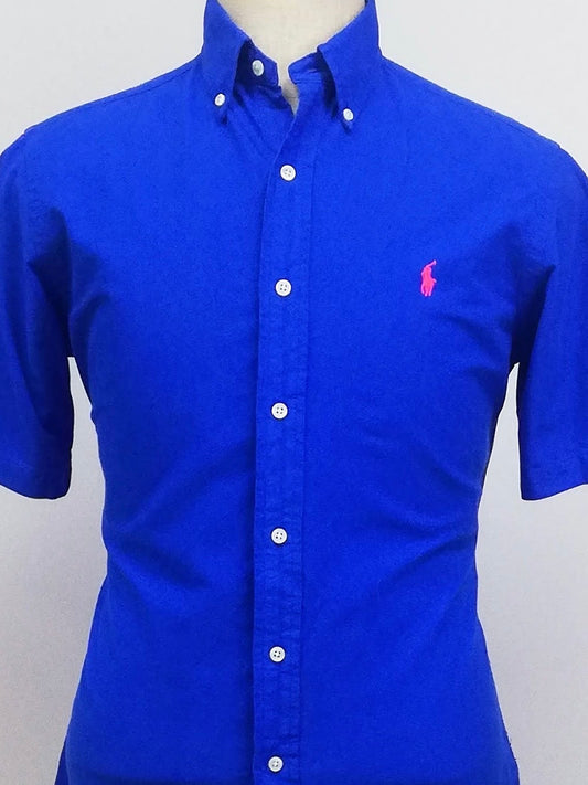 Camisa de botones Polo Ralph Lauren 🏇🏼 Oxford en color azul Talla S Entalle Clásico