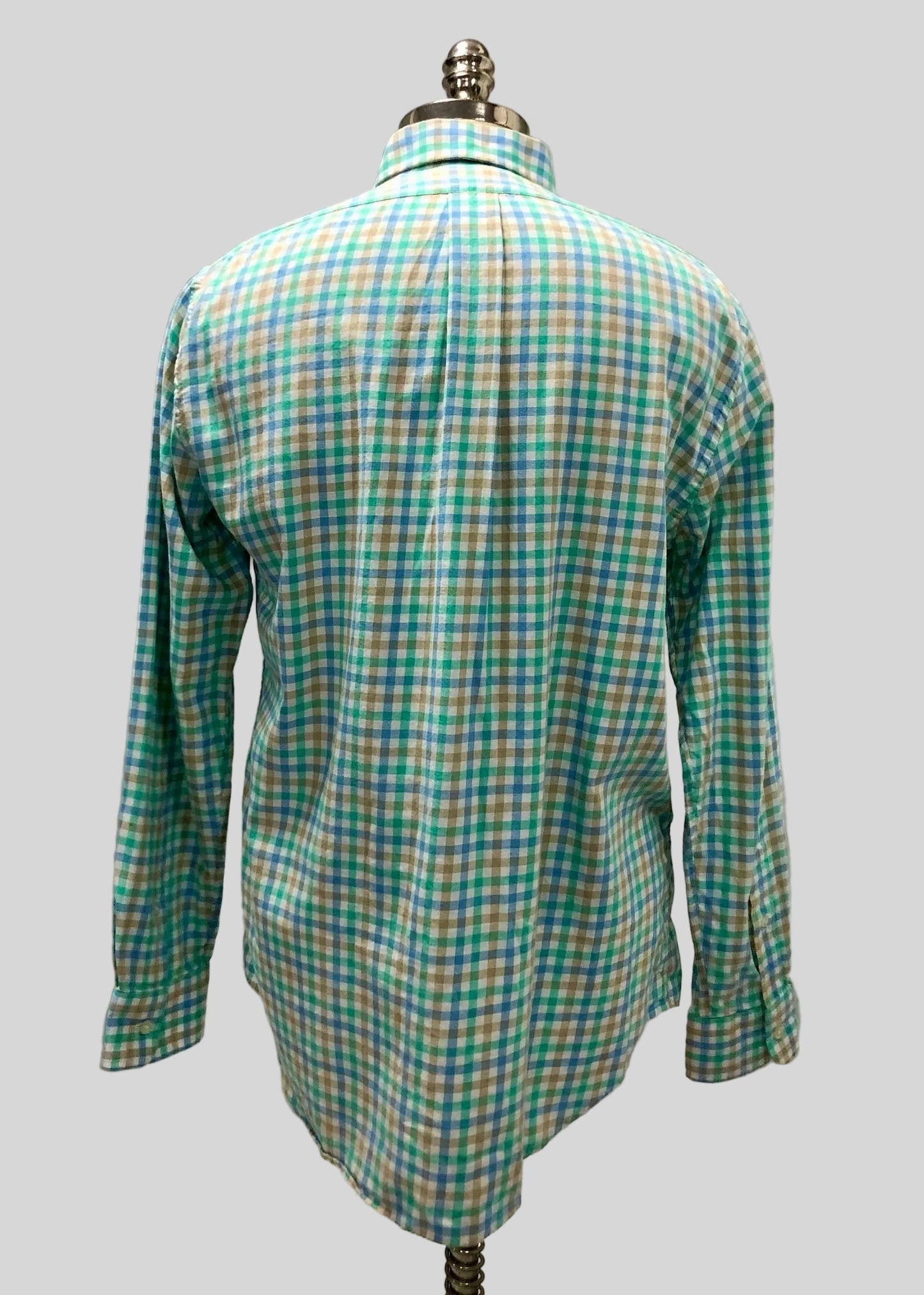 Camisa de botones Vineyard Vines 🐳 color blanco de cuadros en turquesa, kaki y azul Talla M Entalle Slim Fit