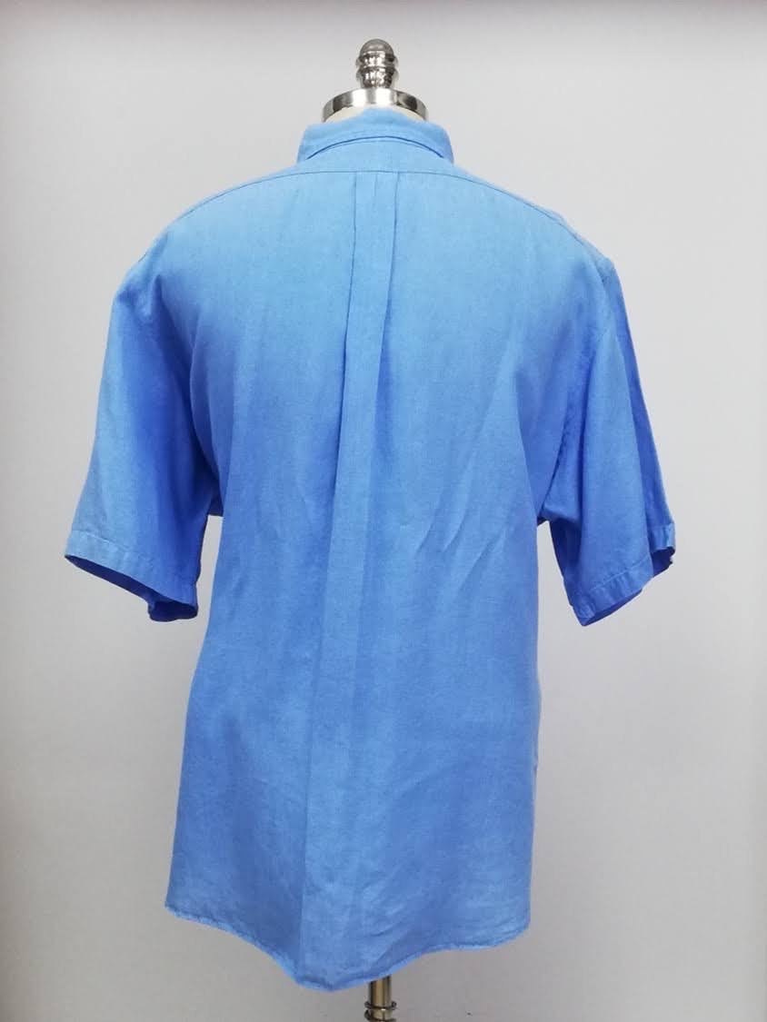 Camisa Polo Ralph Lauren 🏇🏼 de Lino en color celeste Talla XXL Entalle Clásico