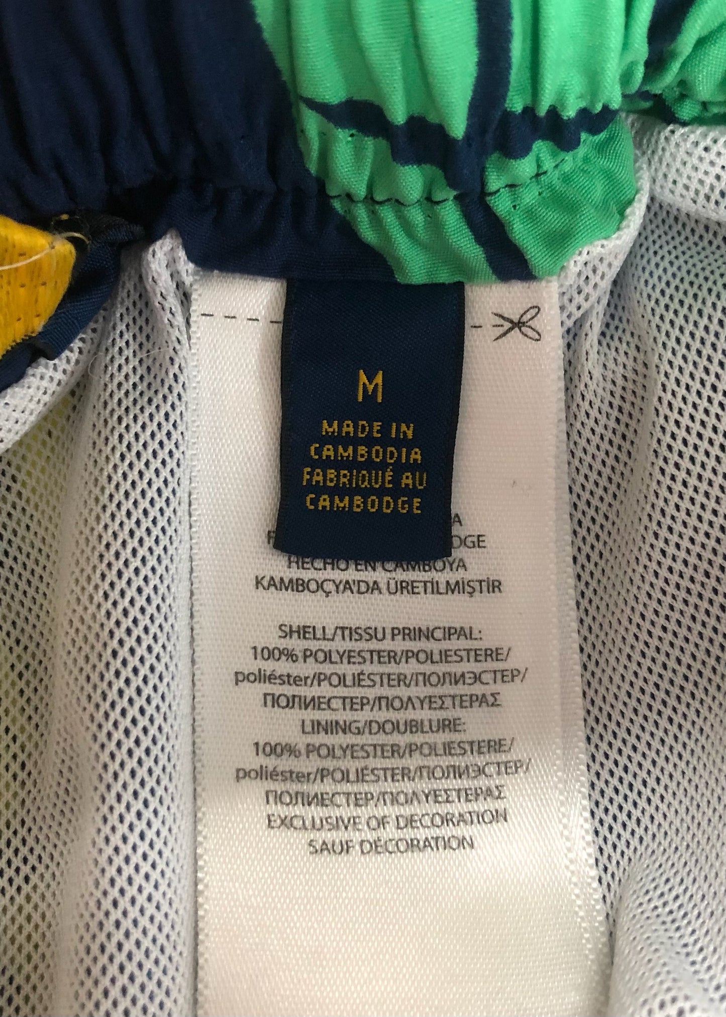 Short de baño Polo Ralph Lauren 🏇🏼 color azul navy con diseño de piñas talla M