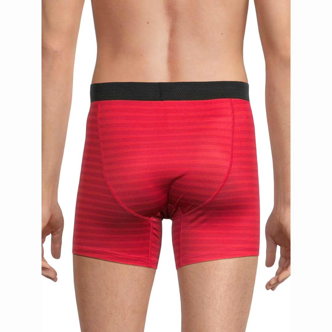 Combo de 3 Boxers Briefs Reebok Tela Performance en color negro, gris y rojo Talla 2XL y 3XL