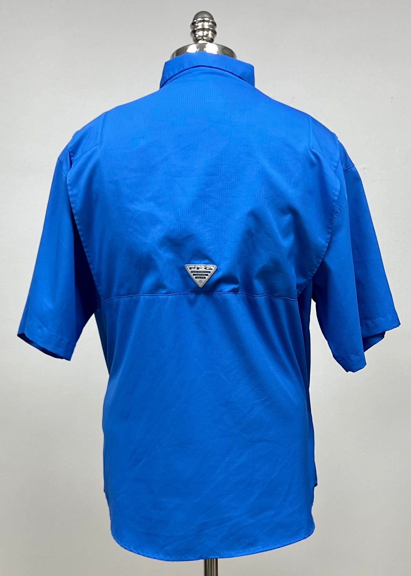 Camisa Columbia 🔹color azul con Omni Shade Manga corta Talla XL