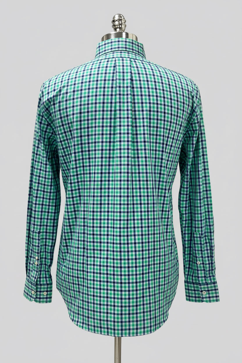 Camisa Vineyard Vines 🐳 de cuadros en color verde, azul y gris Talla M Entalle Slim Fit