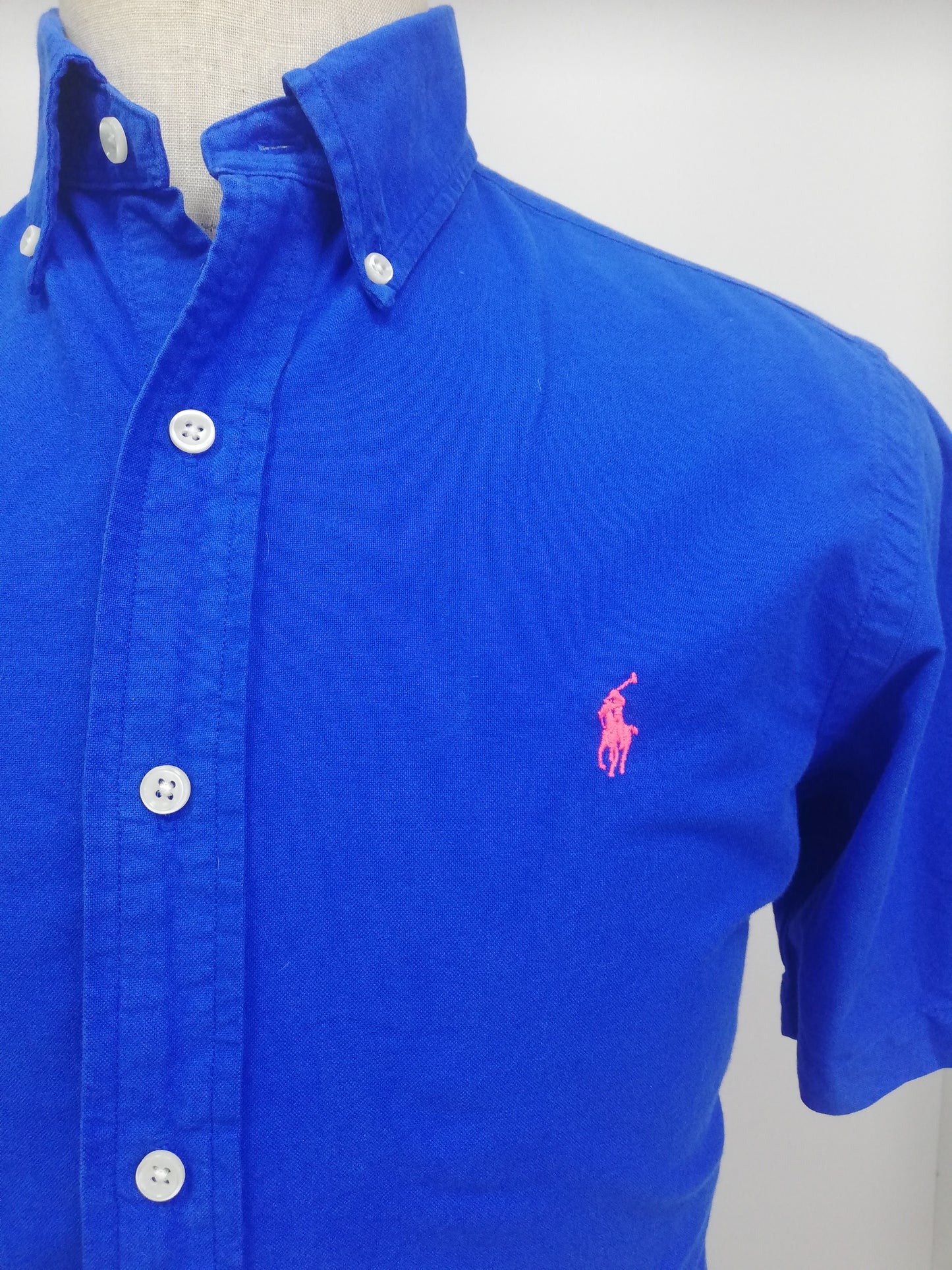 Camisa de botones Polo Ralph Lauren 🏇🏼 Oxford en color azul Talla S Entalle Clásico