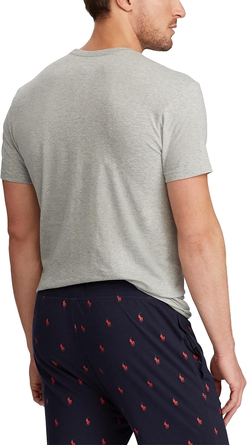 Paquete de 3 Camiseta Interior Polo Ralph Lauren 🏇🏼 Cuello redondo Tela algodón color negro, azul navy y gris Talla M