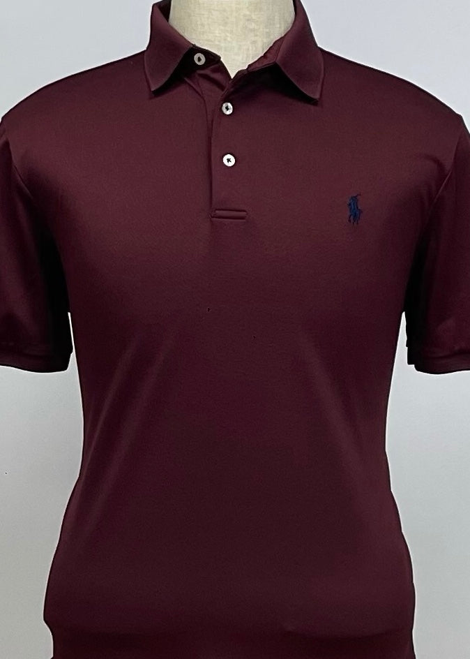 Camiseta Polo Ralph Lauren 🏇🏼 Tela performance color rojo oscuro Talla M Entalle Regular