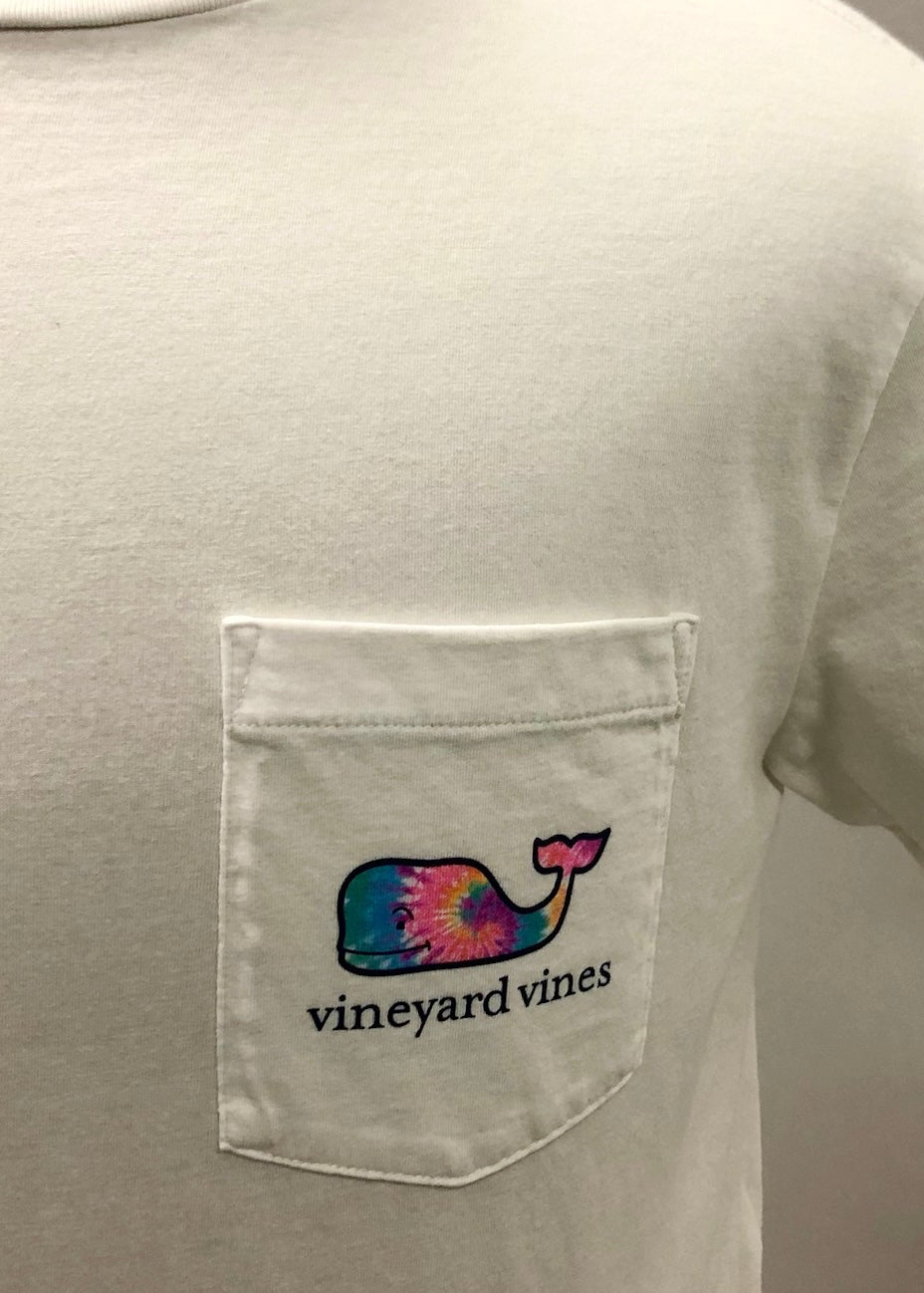Camiseta cuello redondo Vineyard Vines 🐳 color blanco con Diseño de ballena multicolor Talla S