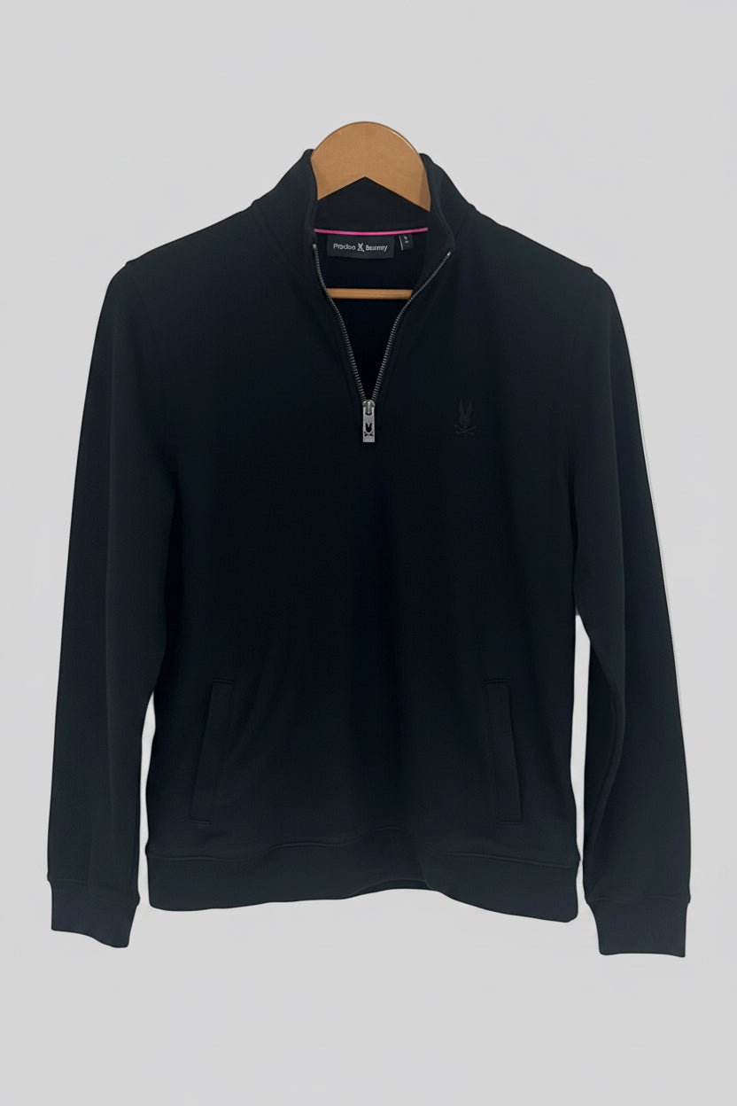 Sueter Jersey de niño Psycho Bunny 🐰 color negro con logo negro Talla L