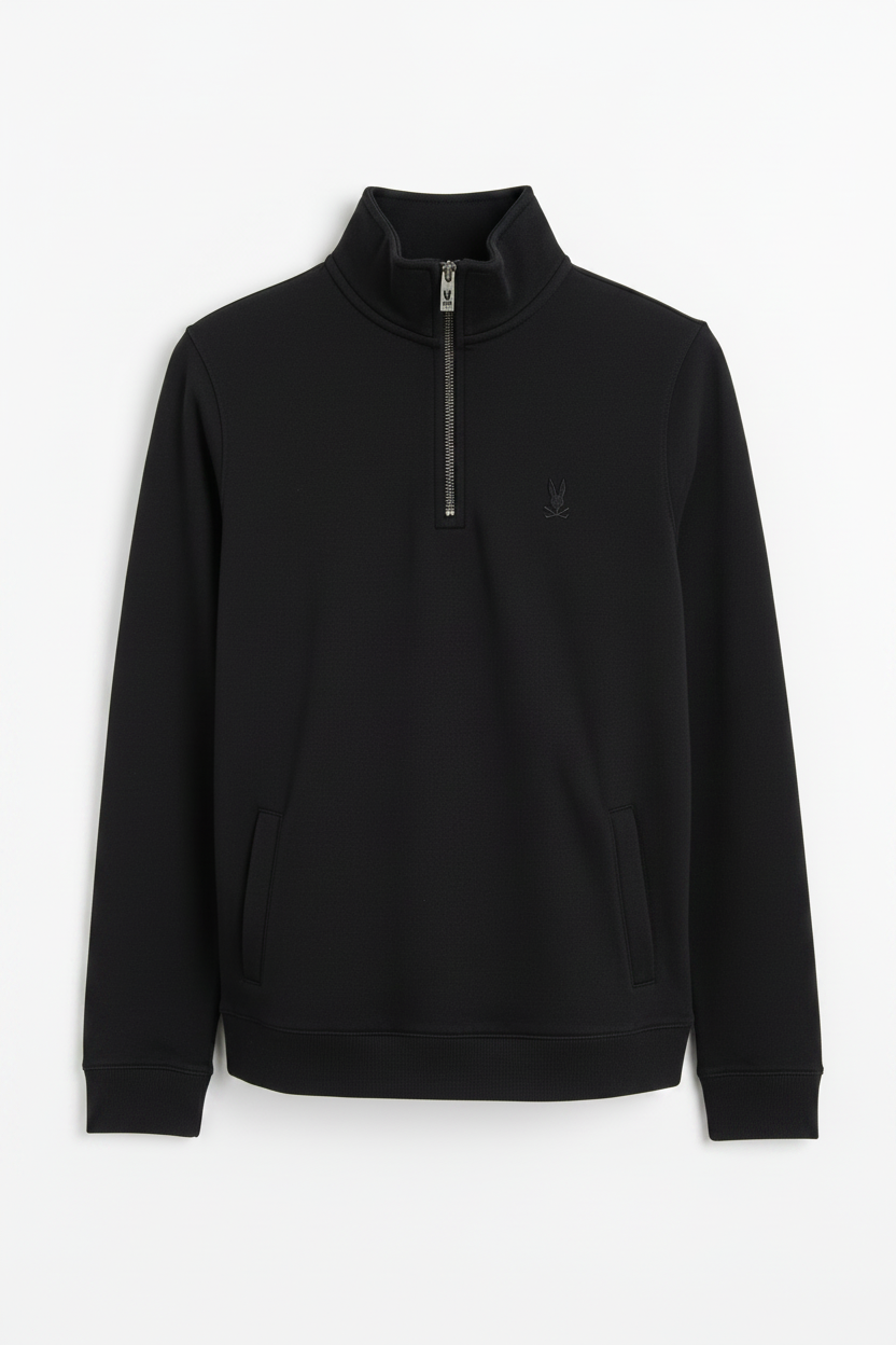 Sueter Jersey de niño Psycho Bunny 🐰 color negro con logo negro Talla L