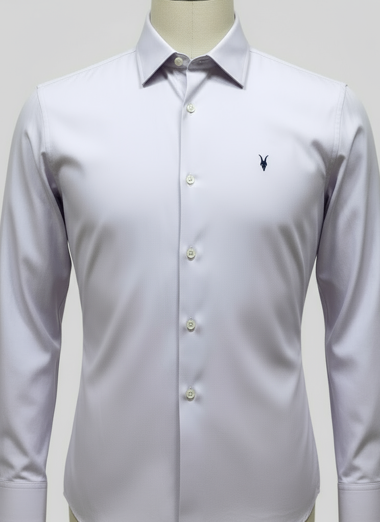 Camisa de botones Allsaints 🦌 Oxford color lila Talla L Entalle Regular