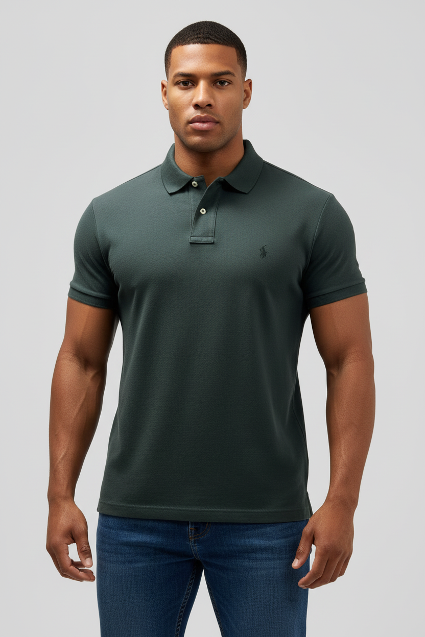 Camiseta Polo Ralph Lauren 🏇🏼 color gris oscuro Talla XL Entalle Regular