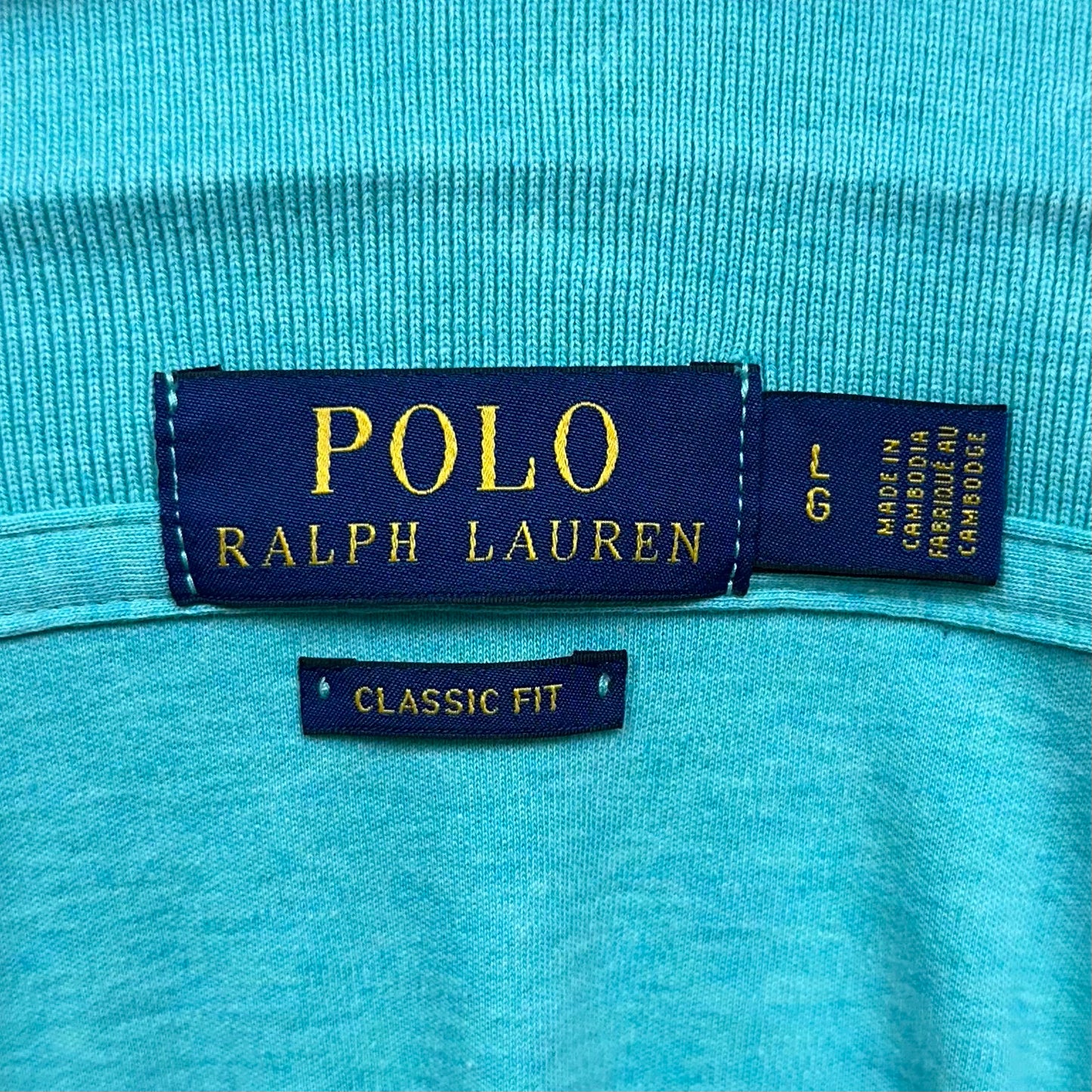 Camiseta Polo Ralph Lauren 🏇🏼color turquesa Talla L Entalle Clásico