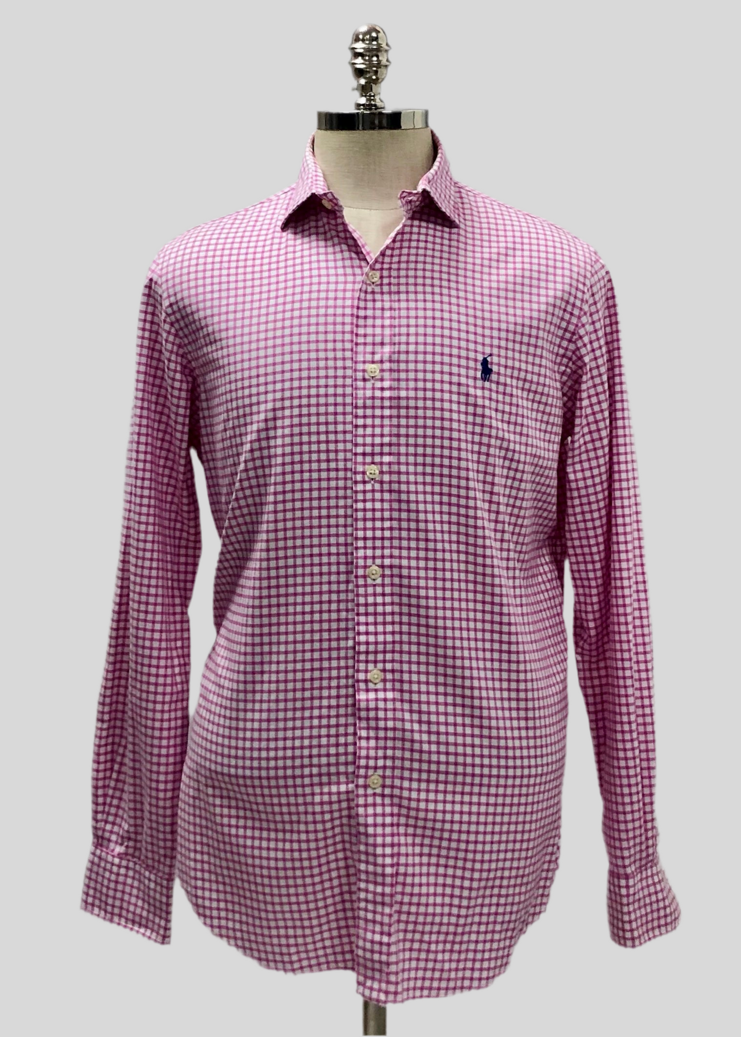 Camisa de botones Polo Ralph Lauren 🏇🏼 de cuadros en violeta y blanco Talla M Entalle Regular