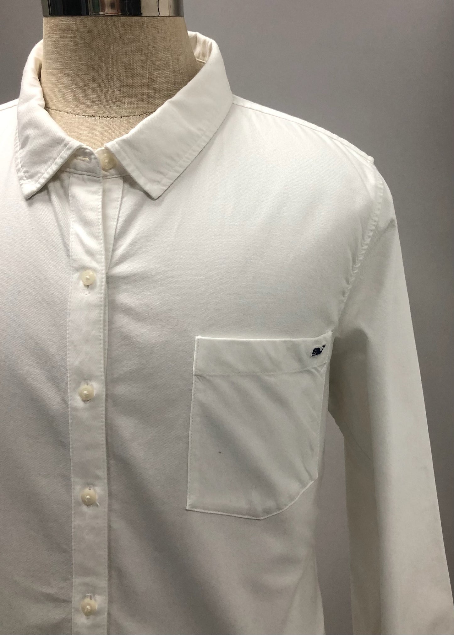 Camisa de mujer Vineyard Vines 🐳 Oxford color blanco Talla XXL (20) Entalle Regular