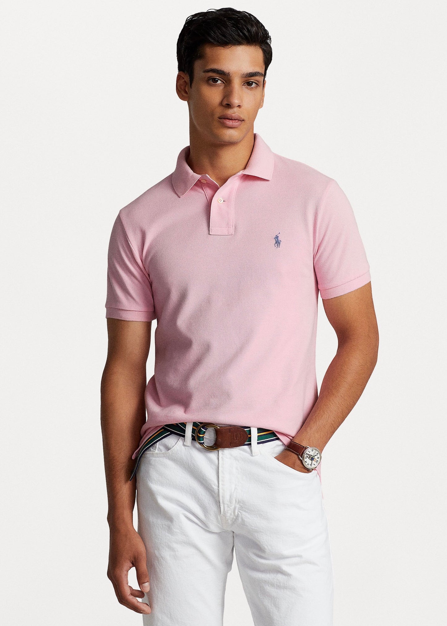 Camiseta Polo Ralph Lauren 🏇🏼color rosado claro Talla S Entalle Regular