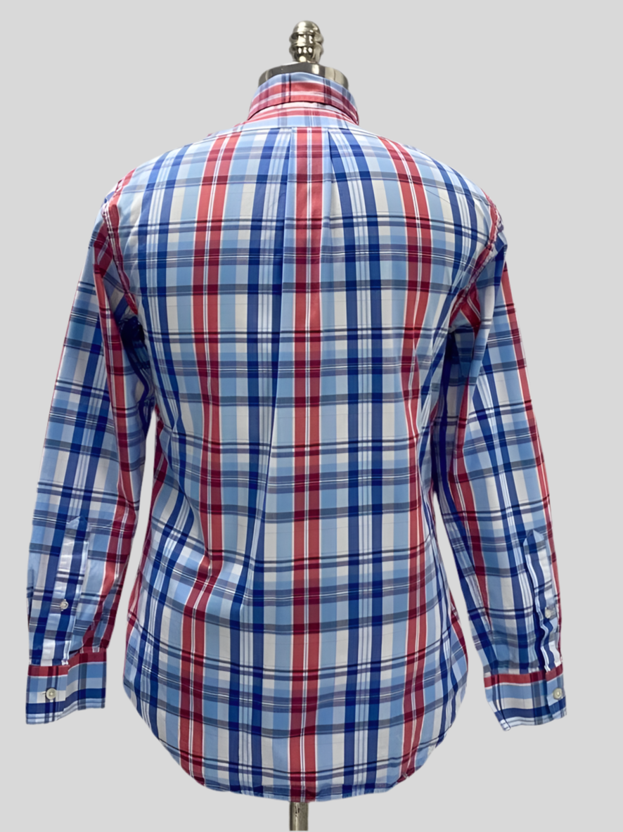 Camisa de botones Vineyard Vines 🐳 de cuadros en color rojo, azul y blanco Talla M Entalle Slim Fit