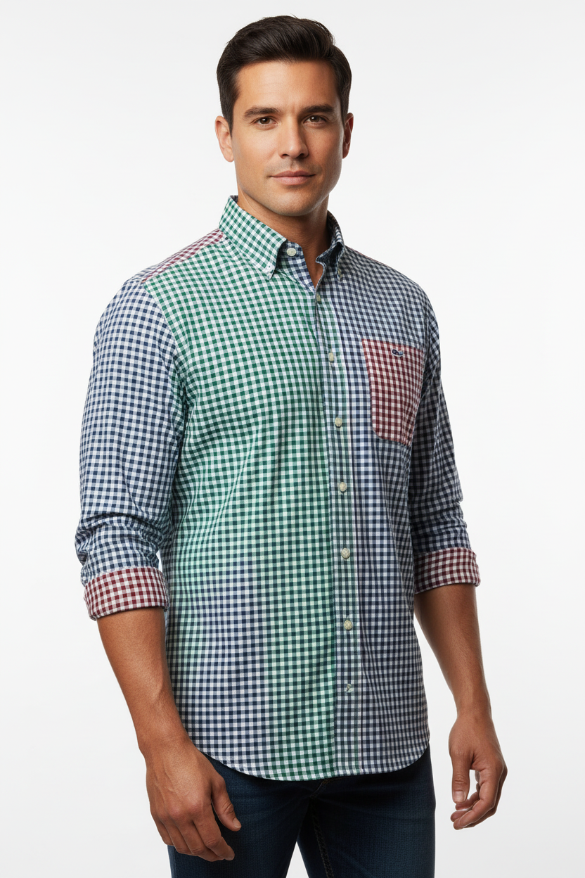 Camisa de botones Vineyard Vines 🐳 de cuadros gingham multicolor Talla XS Entalle Slim Fit