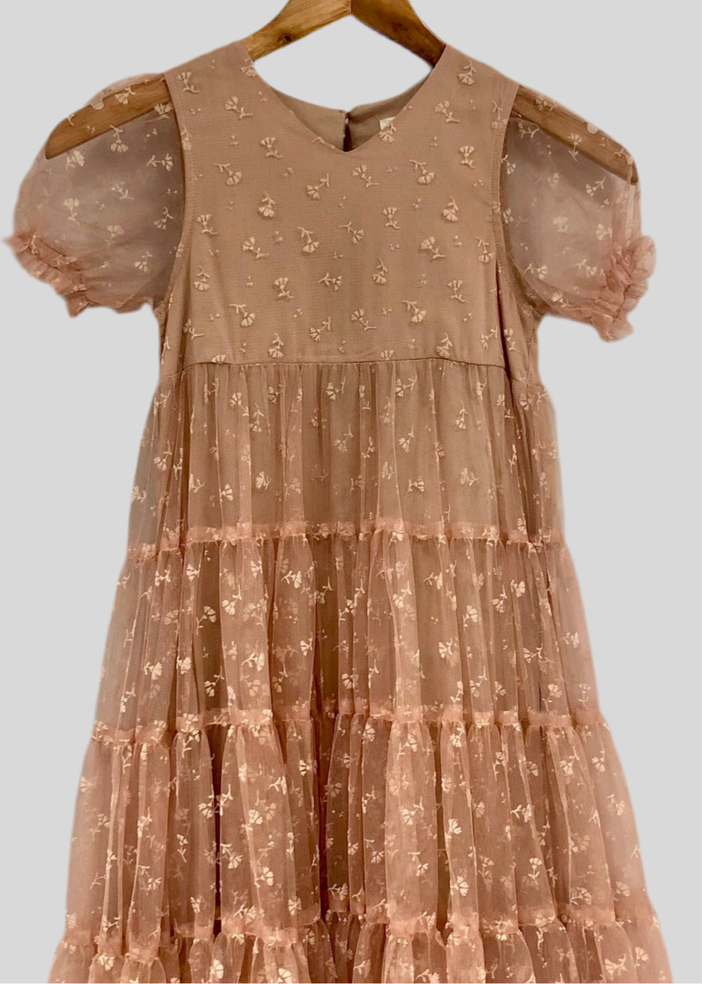 Vestido de niña Europeo Noralee ⭐️ Color rosado claro Talla 6