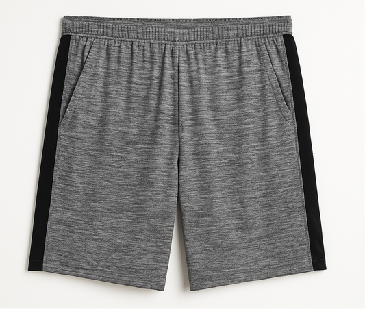 Short Deportivo Reebok 🏋🏼‍♂️ Tela performance color gris con degradado en blanco talla XL