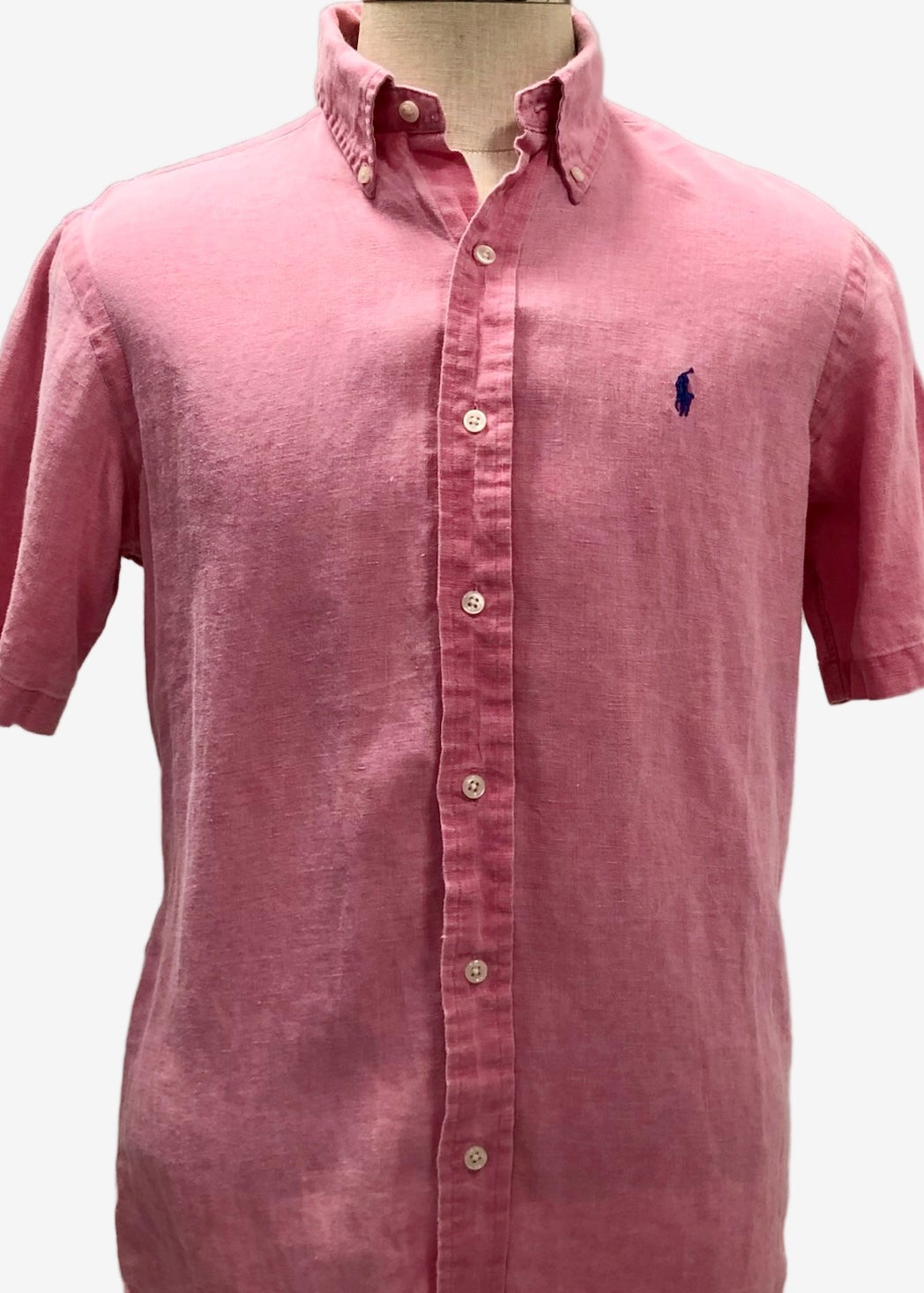 Camisa de botones Polo Ralph Lauren 🏇🏼 de Lino en color rosado Talla M Entalle Regular