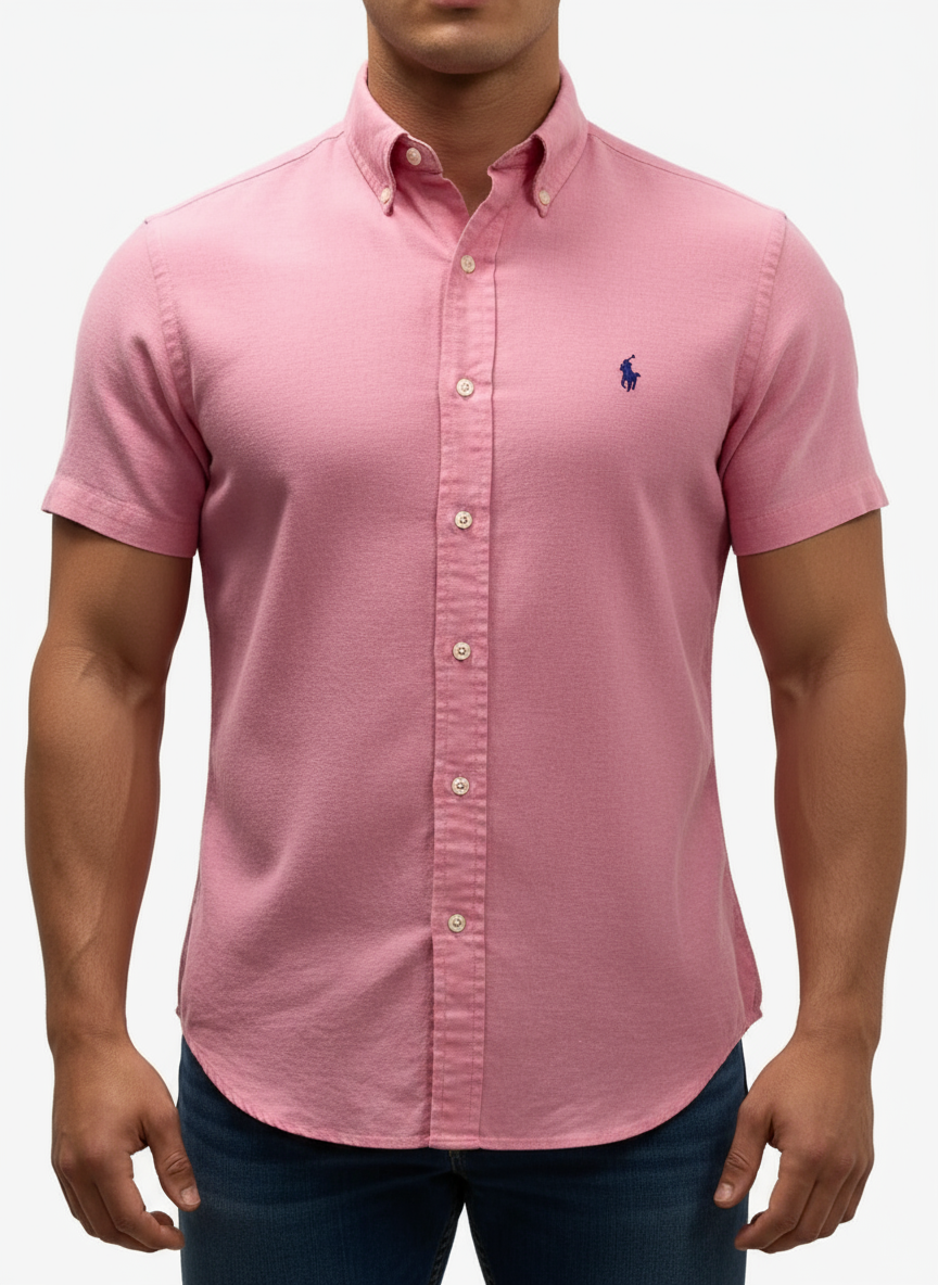 Camisa de botones Polo Ralph Lauren 🏇🏼 de Lino en color rosado Talla M Entalle Regular