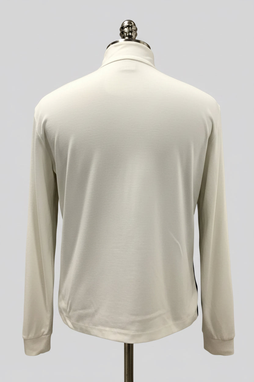 Sueter Jersey Polo Ralph Lauren 🏇🏼 color blanco con lineas en rojo Talla M