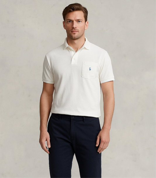Camiseta Polo Ralph Lauren 🏇🏼color blanco Talla M Entalle Clásico