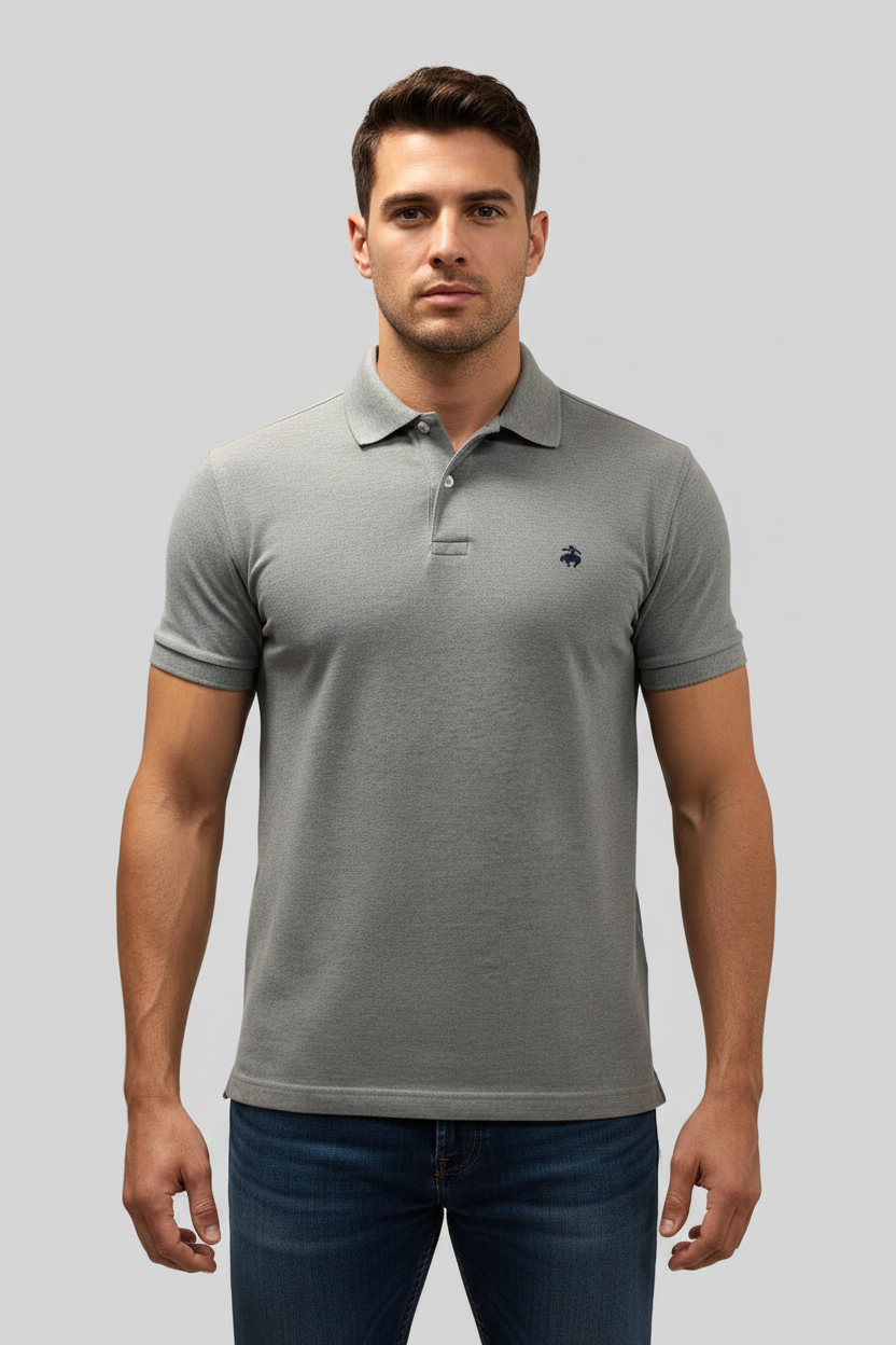 Camiseta Polo Brooks Brothers 🐑 color gris Talla L Entalle Regular