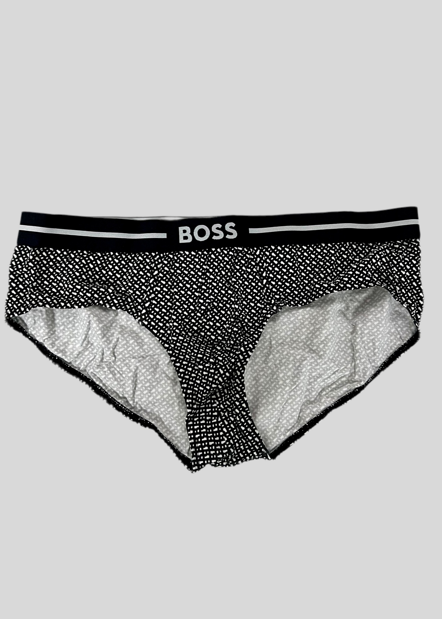 Calzoncillo a la cintura Hugo Boss - Tela algodón stretch con diseño de logo en color negro y blanco Talla XL