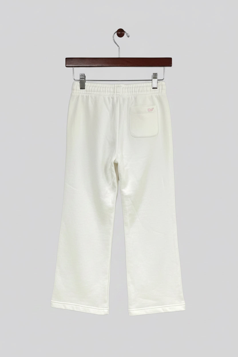 Conjunto de Sueter y pantalón de niña Vineyard Vines 🐳 color blanco con logo rosado Talla S (8-10)