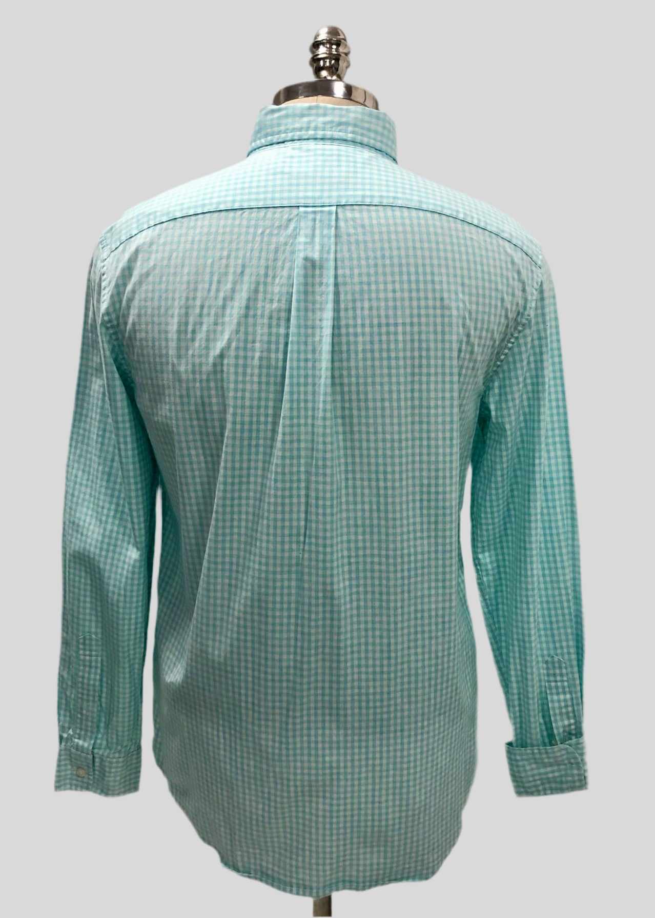 Camisa de botones Vineyard Vines 🐳 de cuadros gingham en color turquesa claro y blanco Talla S Entalle Clásico