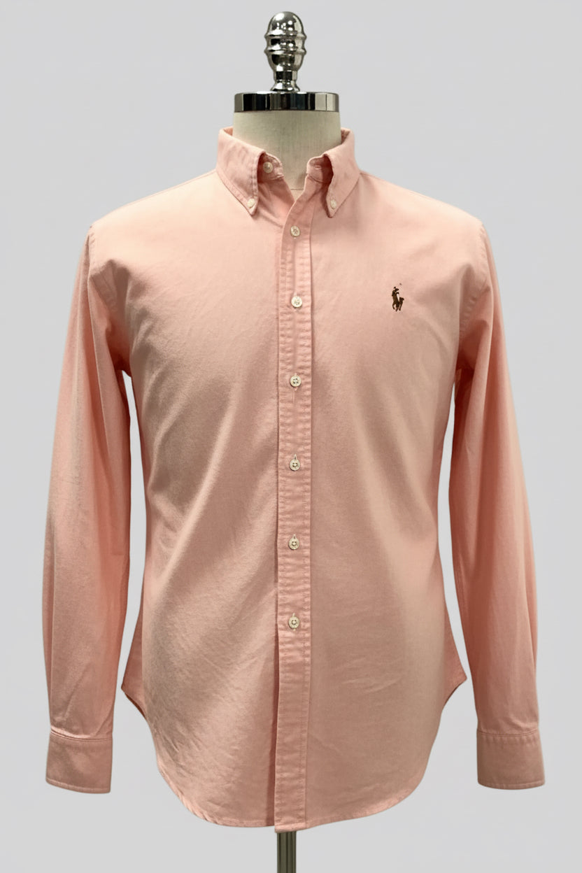 Camisa de mujer Polo Ralph Lauren 🏇🏼 Oxford en color salmón Talla XL Entalle Clásico