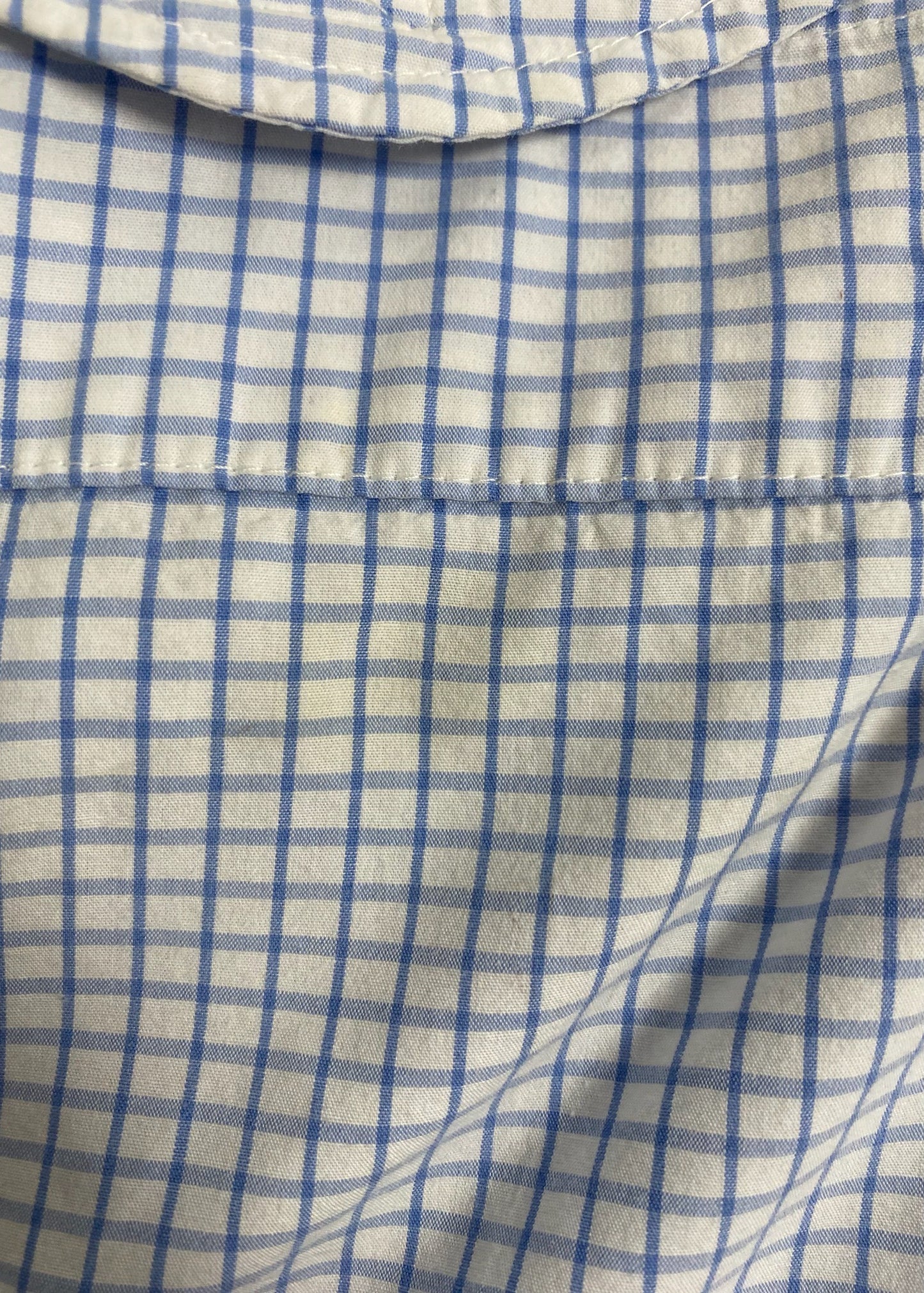 Camisa Columbia 🔹 Modelo Super Bonehead con patrón de cuadros en celeste y blanco Manga larga Talla L (ver descripción)