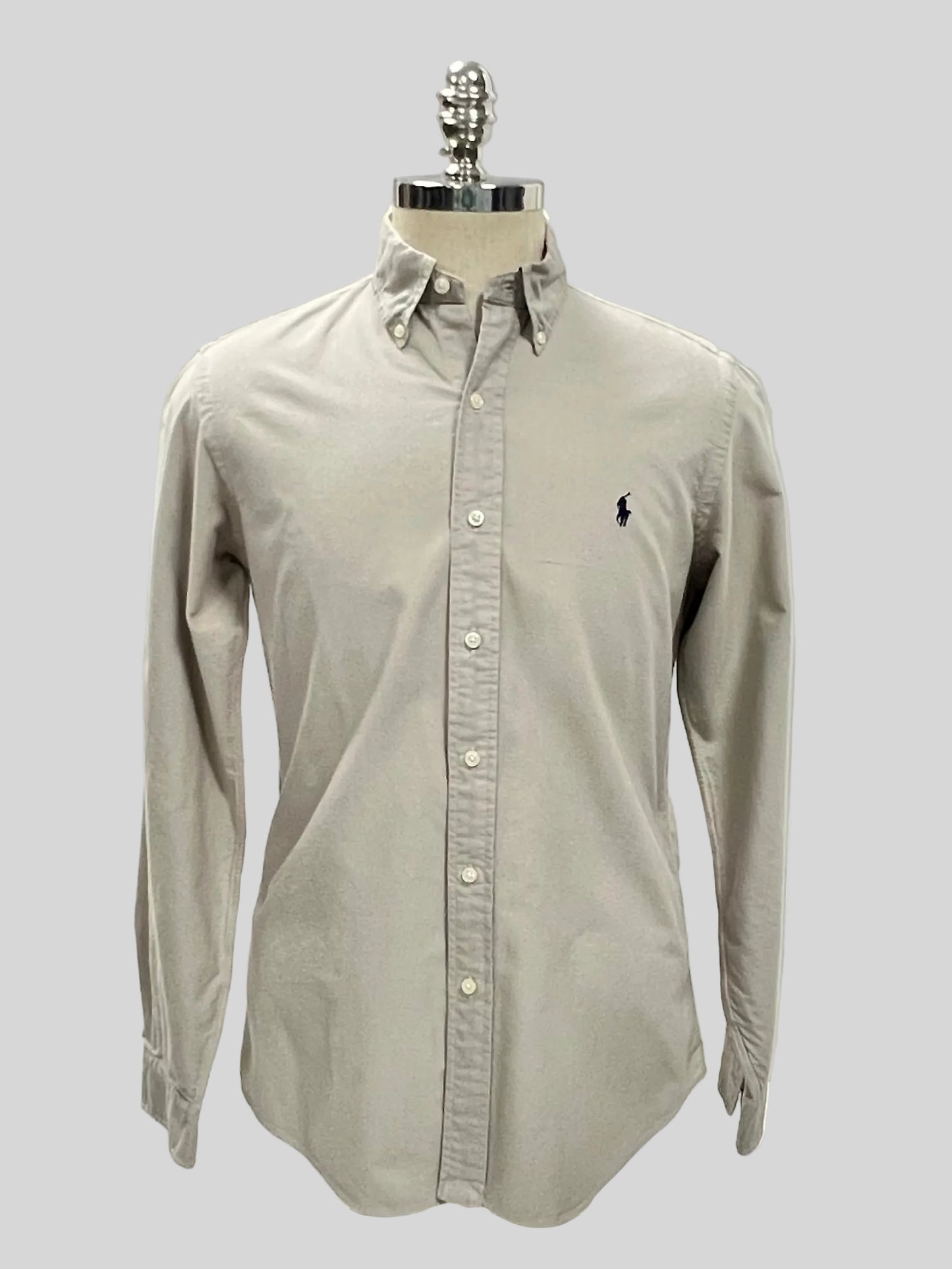Camisa de botones Polo Ralph Lauren 🏇🏼 Oxford en color gris Talla S Entalle Regular (ver descripción)