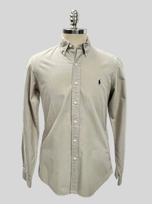 Camisa de botones Polo Ralph Lauren 🏇🏼 Oxford en color gris Talla S Entalle Regular (ver descripción)