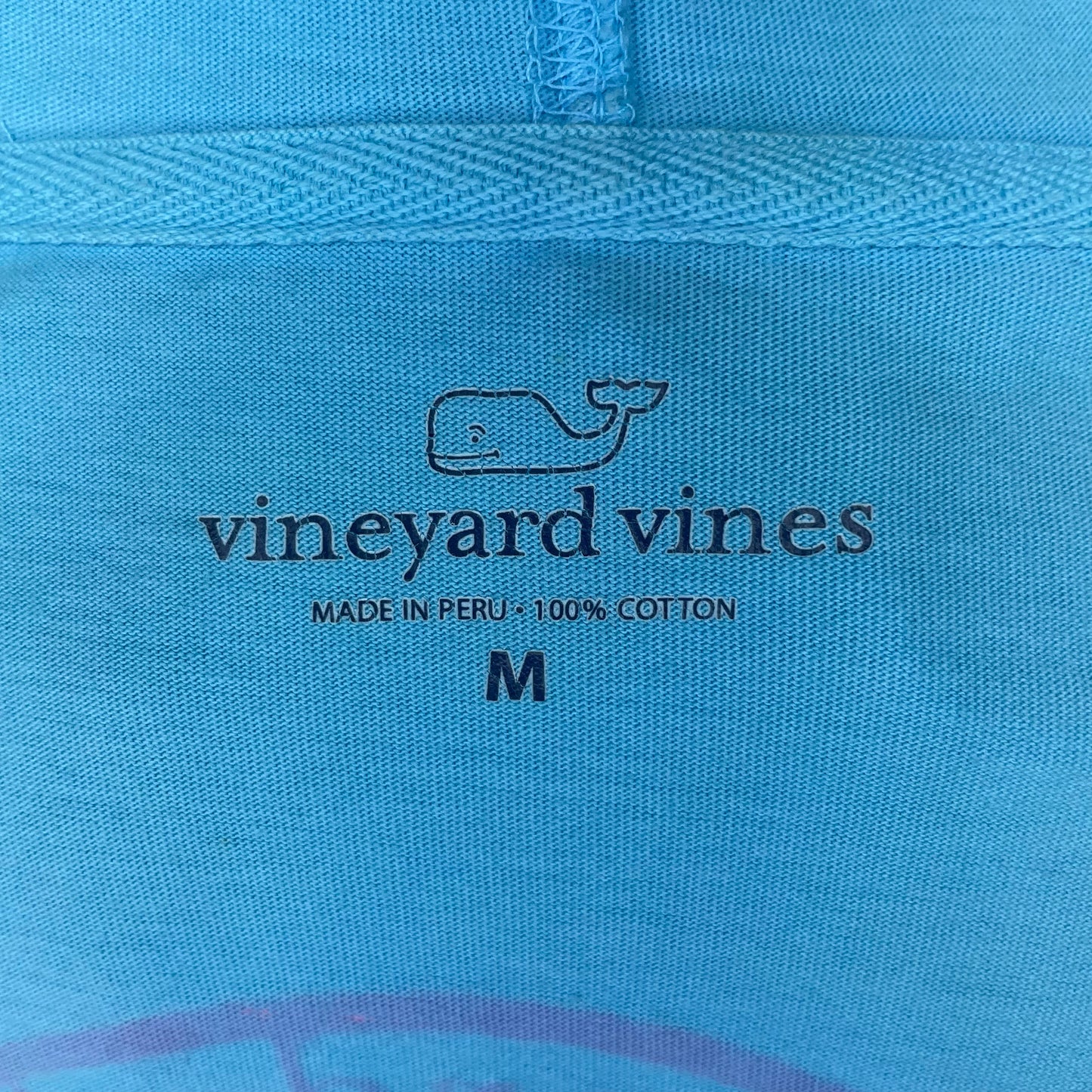 Camiseta con capucha Vineyard Vines 🐳 color turquesa con logo de Olas en bolsillo Talla Medium