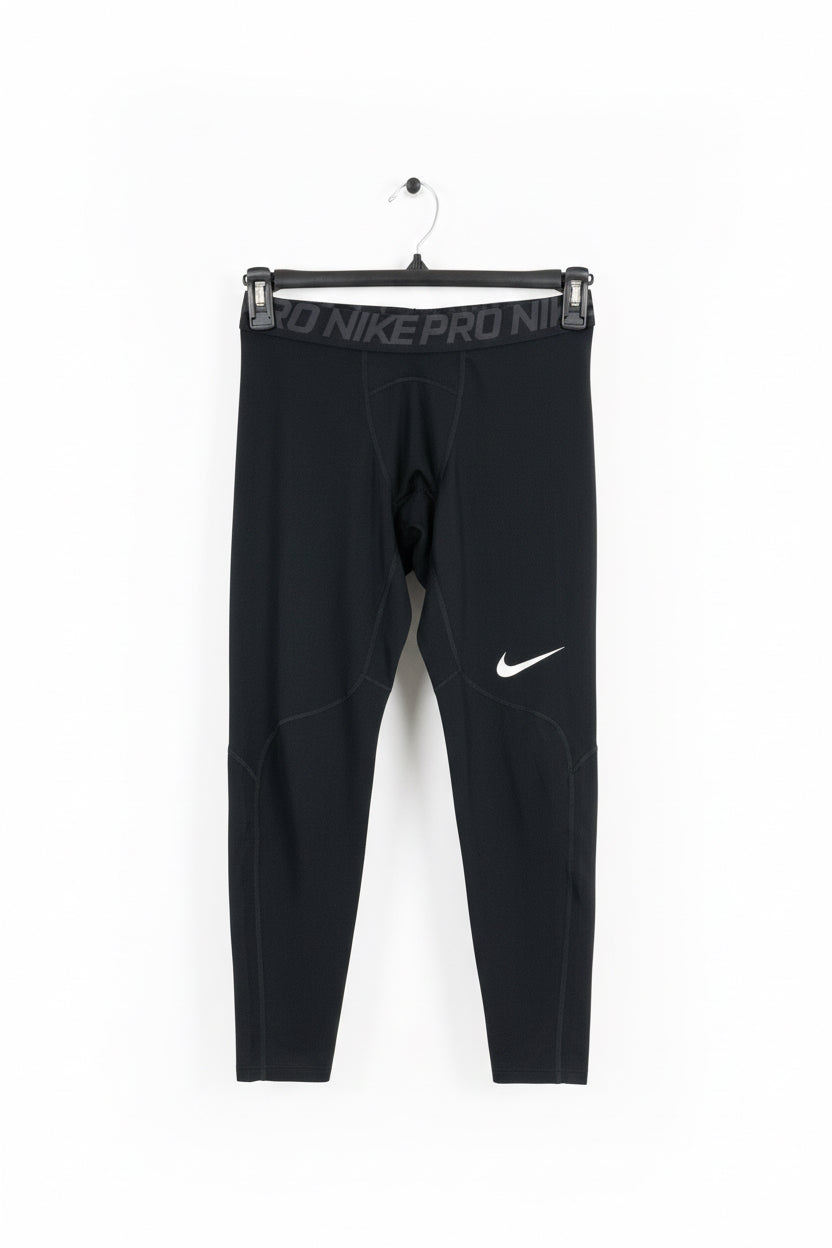 Malla de entrenamiento licra Nike ✔️ Pro Dri-FIT de 3/4 de largo para hombre en Color negro cintura gris Talla L