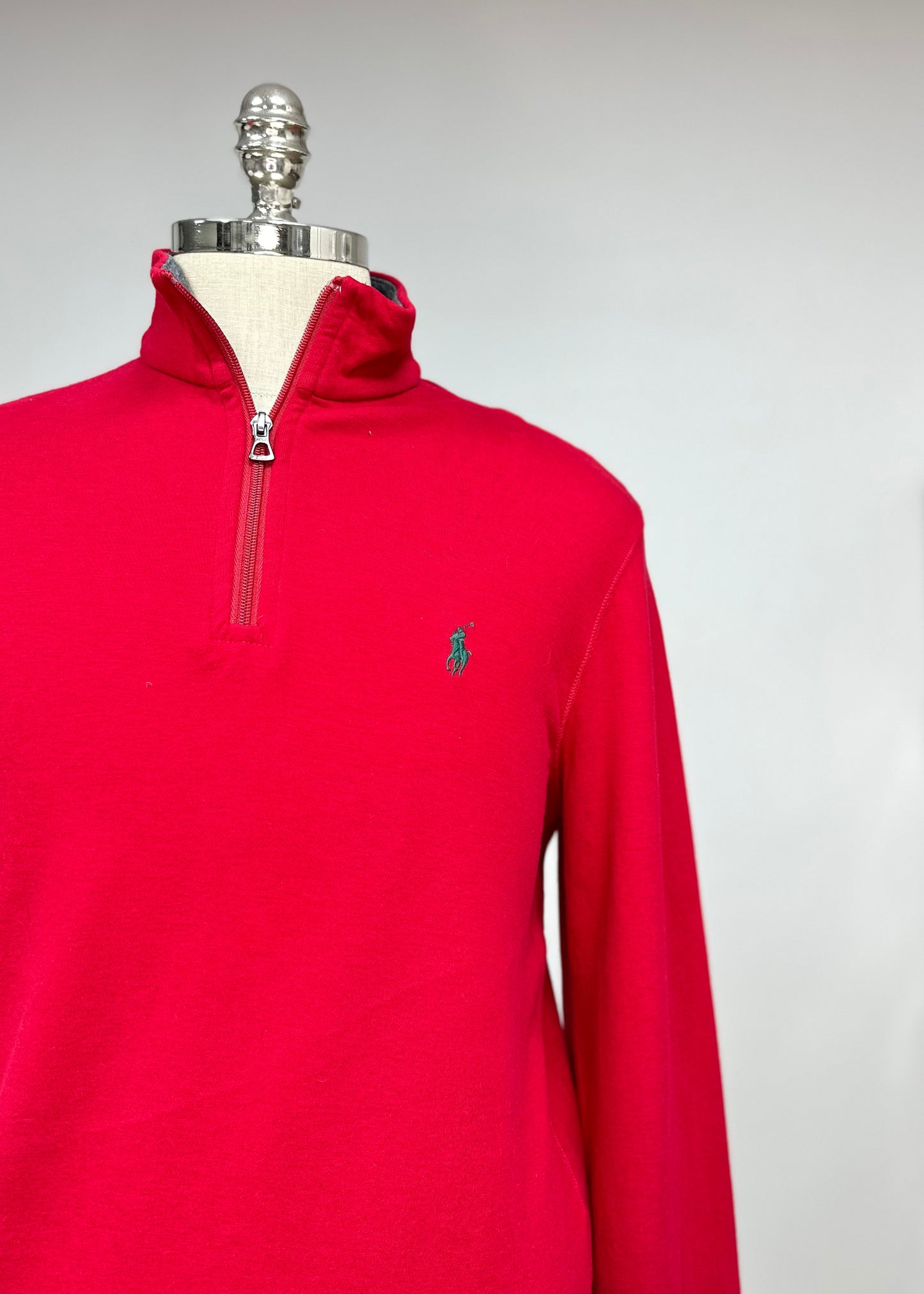 Sueter Jersey Polo Ralph Lauren 🏇🏼 color rojo con logo verde Talla M