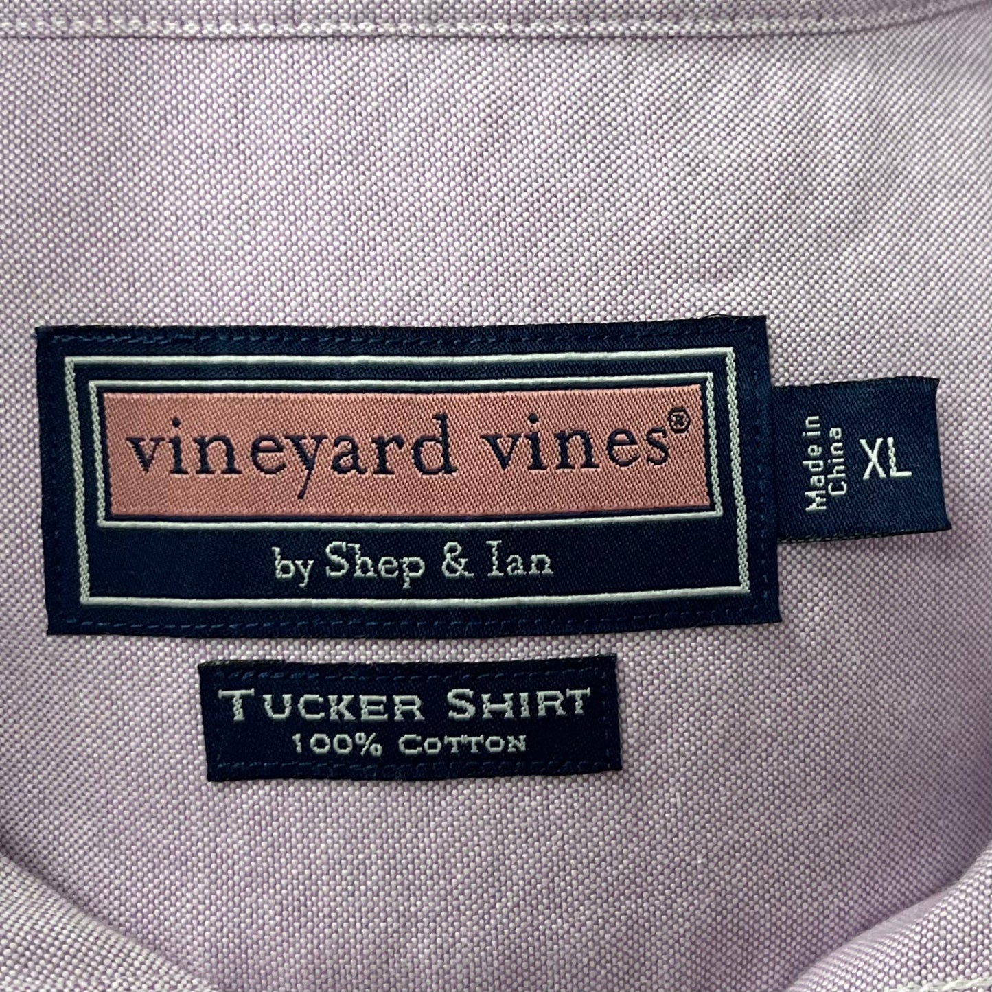 Camisa de botones Vineyard Vines 🐳 Oxford Color Lila Talla XXL Entalle Clasico