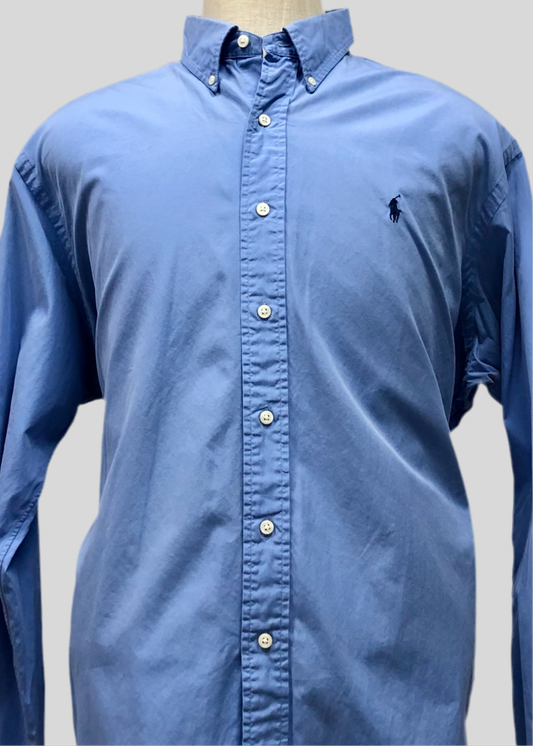Camisa de botones Polo Ralph Lauren 🏇🏼 color celeste Talla XXL Entalle Clásico