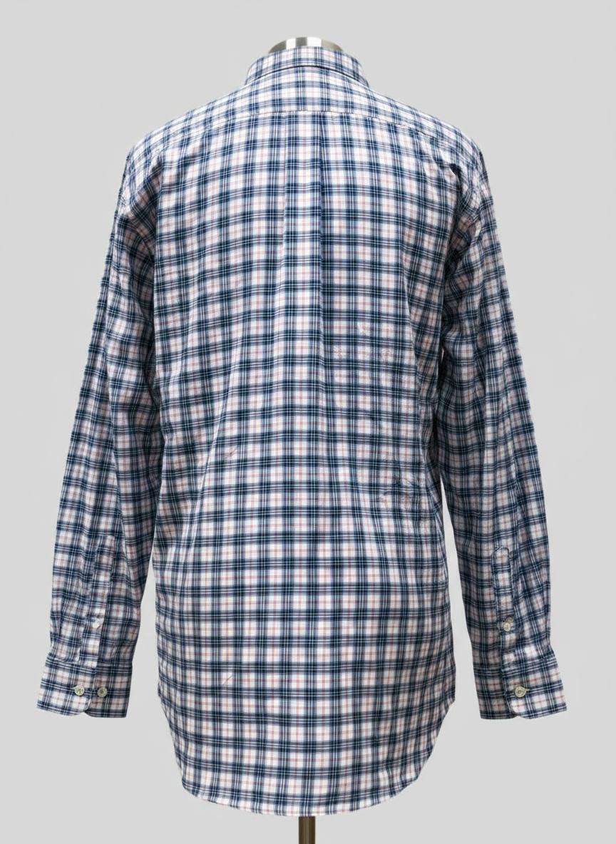 Camisa Vineyard Vines 🐳 Color blanco con de cuadros en color rojo y azul Talla XXL Entalle Regular