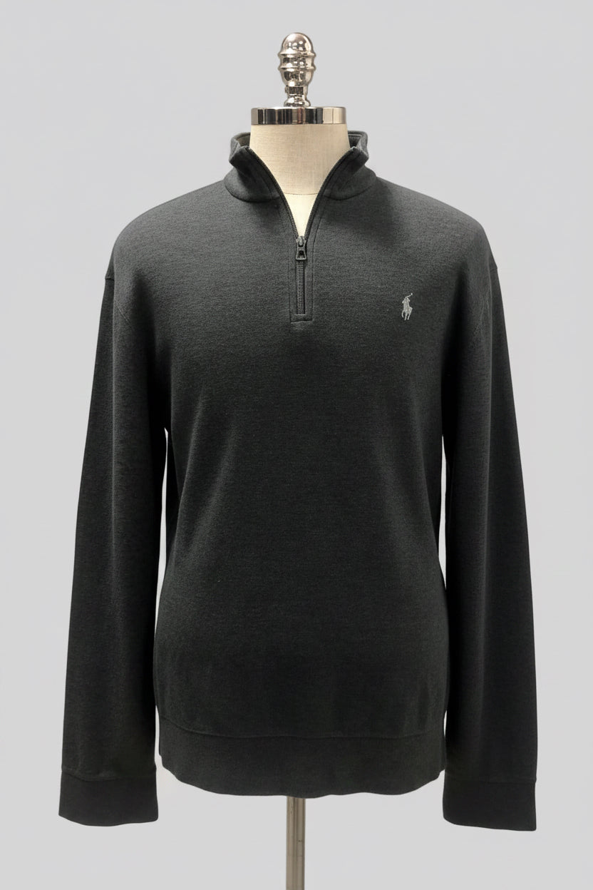 Sueter Jersey de botones Polo Ralph Lauren 🏇🏼 color gris oscuro con logo blanco Talla XL